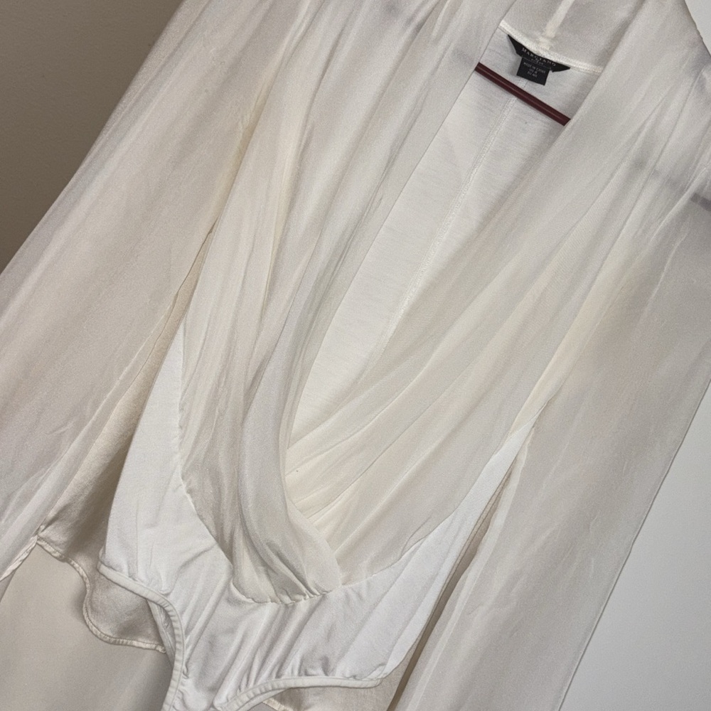 Elegant White Marciano Blouse & Banana Republic Blouse Bundle